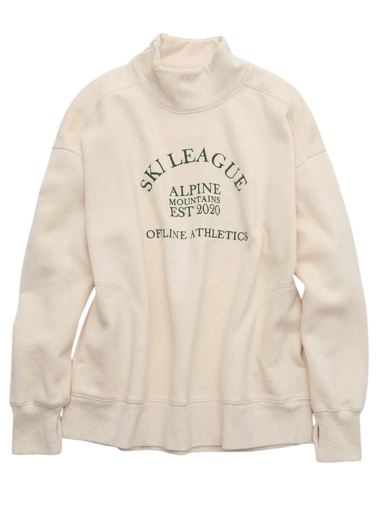 aerie Tops - OFFLINE By Aerie Cloud Fleece Oversized Mockneck Sweatshirt Ski League Small